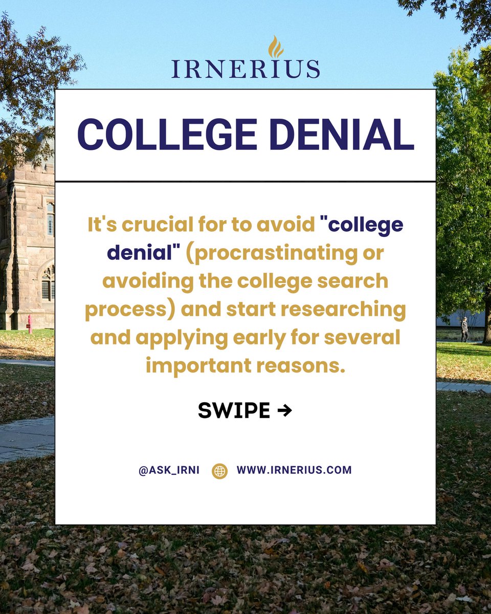 AskIRNI's tweet photo. How Irnerius Helps You Beat College Denial:

All college data in one place—no more drowning in browser tabs
Save your favorite schools and track your progress
Compare schools side-by-side instantly
Face Financial Fears Head-On

See real costs, financial aid, and student debt data upfront
Check post-graduation earnings to understand your ROI
Access net price calculators for accurate cost estimates
Get Personalized Matches

Find schools that fit YOUR interests (big cities, art, coding, swimming)
See admission stats so you know where you stand
Discover programs that align with your goals
Take Control of Your Future

Replace anxiety with actual information
Build your college list at your own pace
Make informed decisions with confidence
Your college search doesn't have to be scary or confusing. Irnerius makes it manageable.

Log in, search for colleges that match what you're looking for, and save them to your list. Your future self will thank you for starting now instead of scrambling later. The best time to begin was yesterday, the second best time is right now.

Take the first step: Search for a school or explore your saved favorites now.

Get 10 days for free. NO CREDIT CARD REQUIRED!

#CollegePlanning #HigherEducation #StudentSuccess #CollegeAdmissions #FinancialAid #EducationMatters #Irnerius