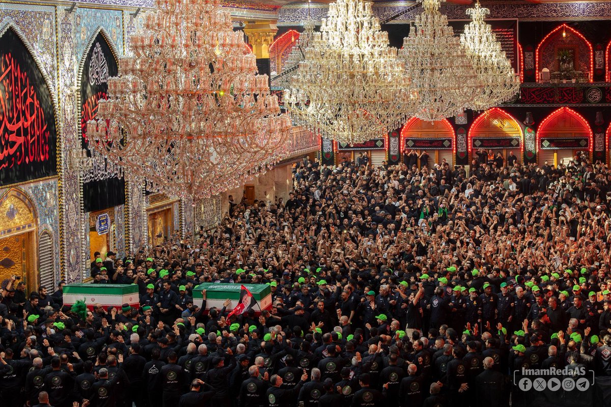 ImamRedaAS's tweet photo. 📸 تقرير مصور | تشييع الجثامين الطاهرة لشهداء عائلة السيد الولي (رضوان الله تعالى عليهم) في كربلاء المقدسة 

#العتبة_الرضوية_المقدسة https://t.co/2FfrvF049q