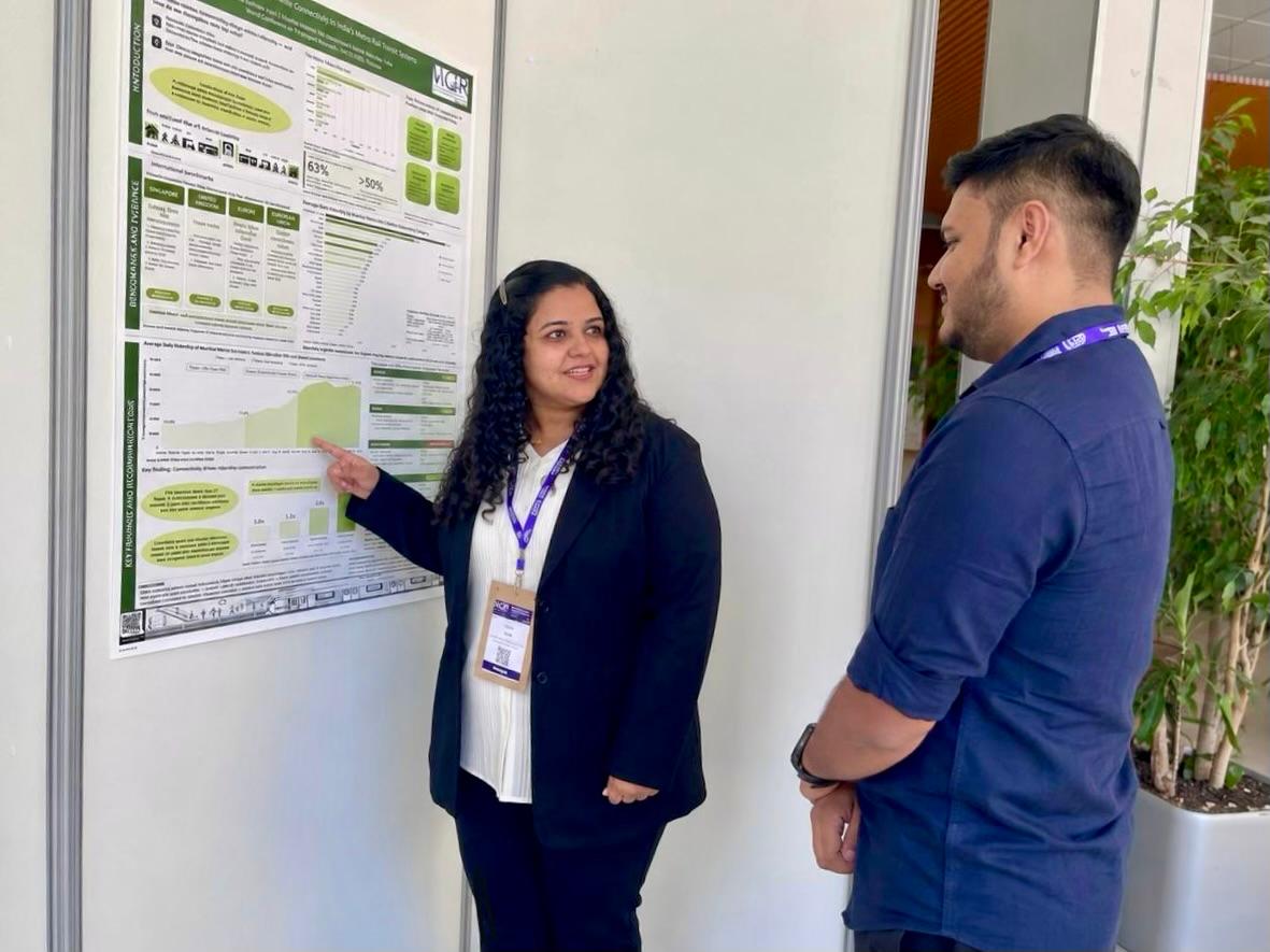 MumbaiMetro3's tweet photo. Ms. Farha Irani, Assistant General Manager (Town Planning), MMRC, presented her research paper, "Towards Enhancing Last-Mile Connectivity in India's Metro Rail Transit Systems," at the 17th World Conference on Transport Research (WCTR 2026) in Toulouse, France.

Based on an empirical analysis of Mumbai Metro Line 3 (Aqua Line), the paper highlights how improved multimodal integration can significantly enhance metro ridership.

This reflects #MMRC's continued commitment to contributing to the global dialogue on sustainable and integrated urban mobility.

#MMRC #AquaLine #WCTR2026 #UrbanMobility #MetroRail #Research #SustainableTransport