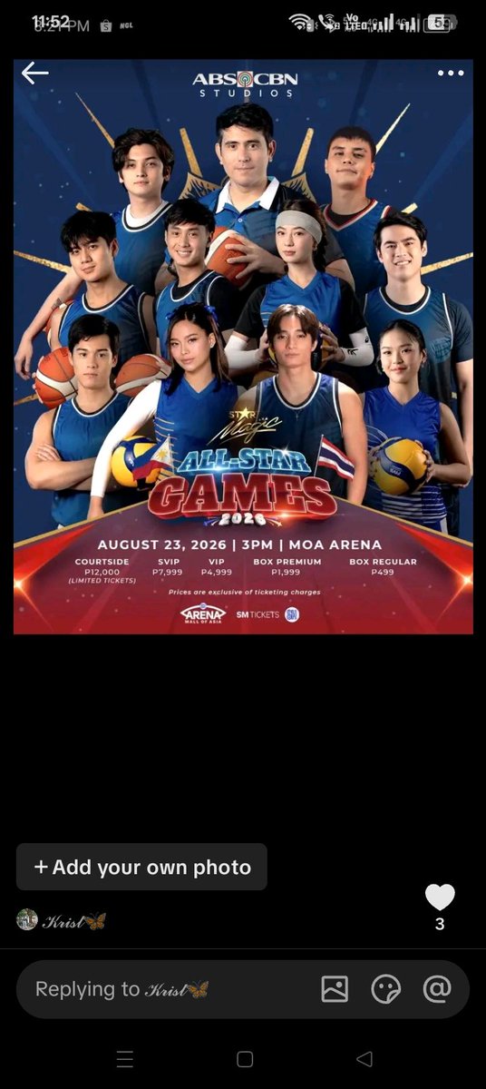 Sangkijoy's tweet photo. Pera nalang kulang para ma cheer si Yancy Kasi lapit kuna  dito sa mall of Asia pambili nlng ng ticket huhuhu https://t.co/XWtBEnI4XY