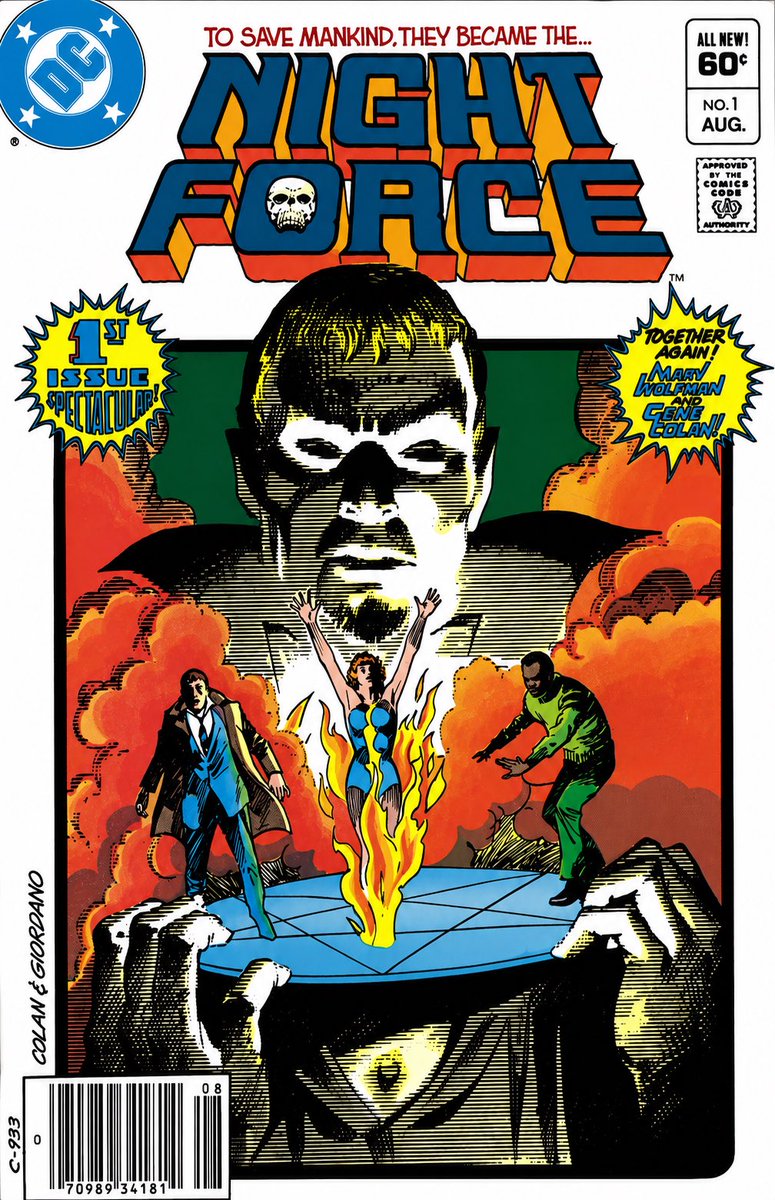 UniMonstFanboy's tweet photo. It’s New Comic Book Day and here’s another of my favorite comic covers - Night Force #1 (cover date August 1982). Cover by Gene Colan and Dick Giordano . #NewComicBookDay #GeneColan #DickGiordano #NightForce #DCComics https://t.co/QERvC6jIbB
