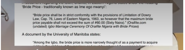 AramideOyekunle's tweet photo. According to Law, the maximum bride price payable shall not exceed the sum of N60.00 (Sixty Naira) https://t.co/83uOM1oNKF