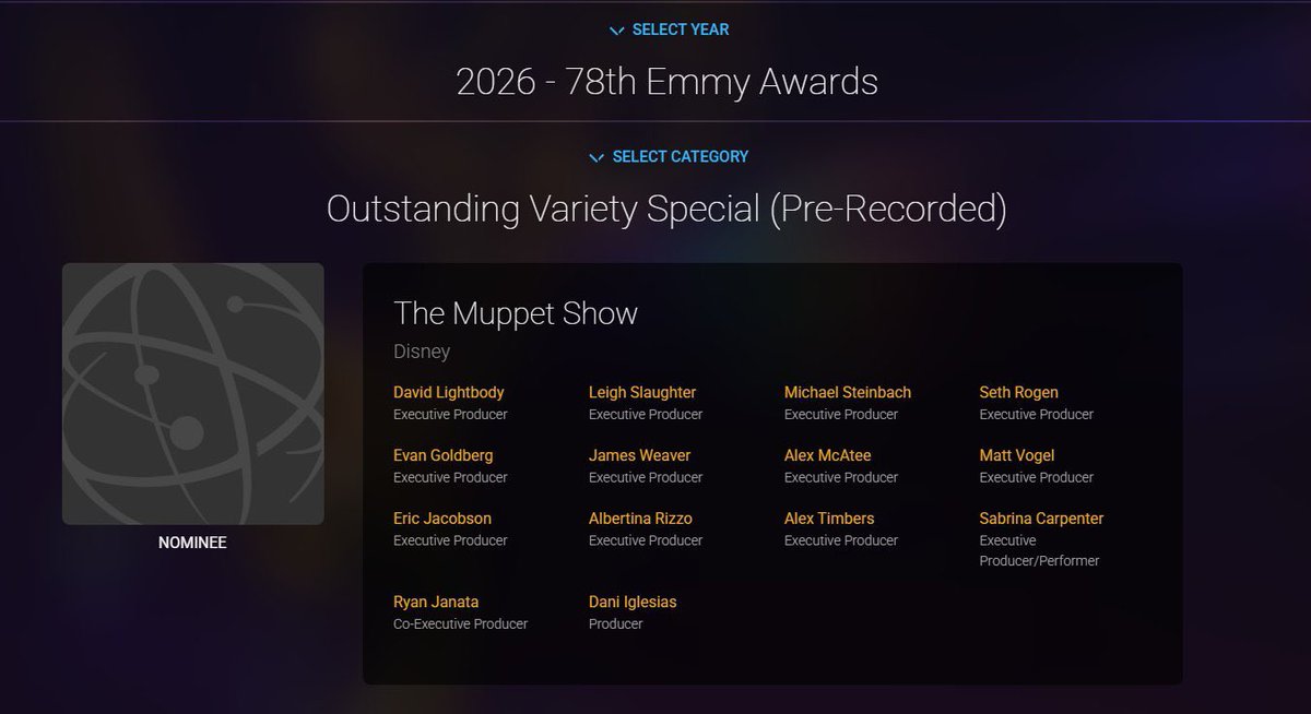 accessbrinabr's tweet photo. SABRINA CARPENTER EMMY NOMINEE EXECUTIVE PRODUCER https://t.co/yUh0XjBDXm