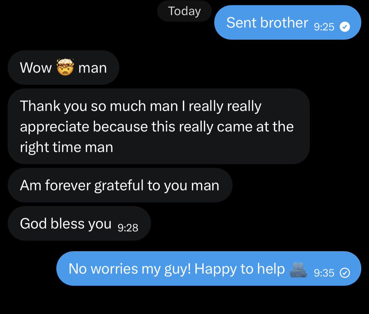 Ellis_'s tweet photo. Since this post I’ve been sending money to at least 4 people every 2 weeks from Nigeria.

I have around 10 DMs everyday with some genuine heartbreaking stories and obviously I can’t help everyone, but I will try and make my way through the list. https://t.co/tYzabk41OW