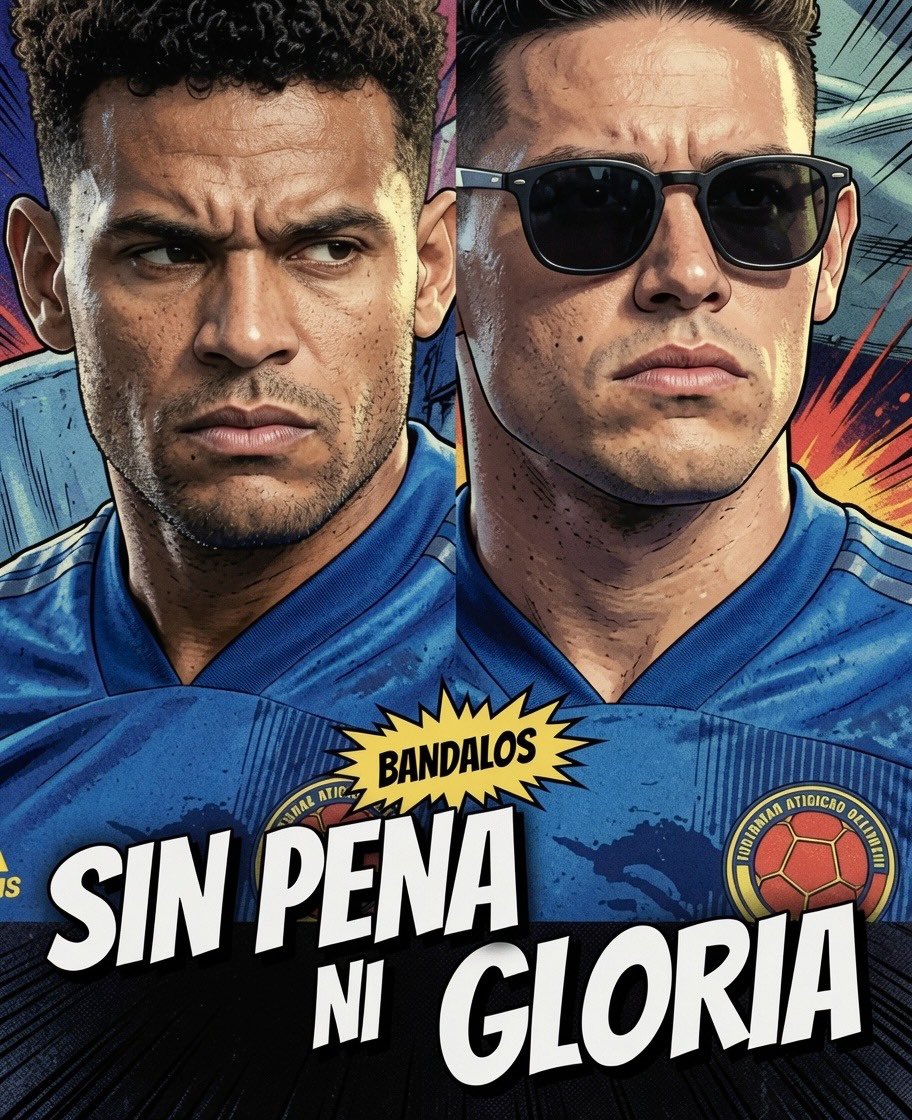 BandalosSC's tweet photo. La Selección Colombia volvió a despedirse de la manera más amarga: sin fútbol, sin alma y sin pena ni gloria. El partido de ayer solo confirmó lo que muchos temían: un equipo "pecho frío" que se congela y falla sin atenuantes en cada cita verdaderamente importante. 

El plantel ya había tenido un desplante hacia el presidente de la República y su hija durante su despedida, dejando en claro que la fractura, el desgano y la soberbia de este grupo no solo destruyeron el juego en el césped, sino también el respeto institucional mínimo. Una salida vergonzosa por donde se mire.