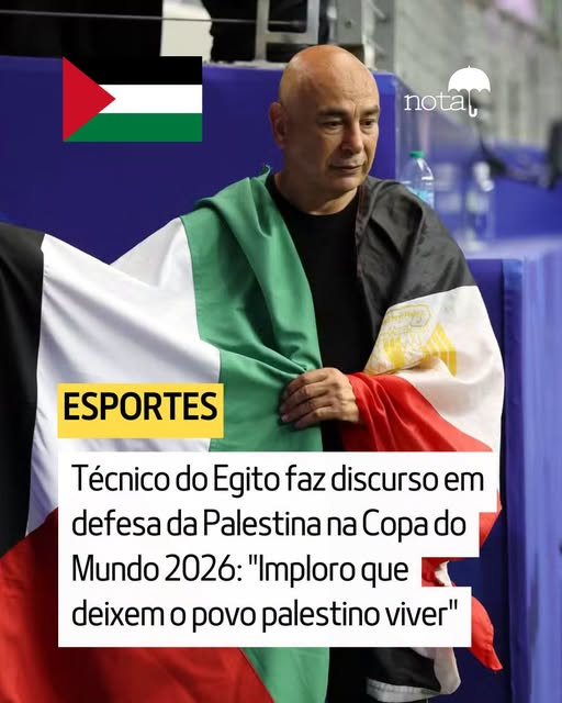orlandoguerreir's tweet photo. “Carrego um sentimento muito profundo no meu coração. Quem não sente o sofrimento do povo palestino não tem humanidade, não tem dignidade." Hossam Hassan
"Em relação à minha nacionalidade, por ser árabe, isso me toca profundamente. O futebol pode ser usado como uma ferramenta de poder e de mensagem. Eu ouvi essa mensagem. Deixem o povo palestino existir. Deixem que eles vivam uma vida normal. Eles merecem respeito. A humanidade merece respeito. Queremos fair play na vida. É isso que queremos dizer" Hossam Hassan