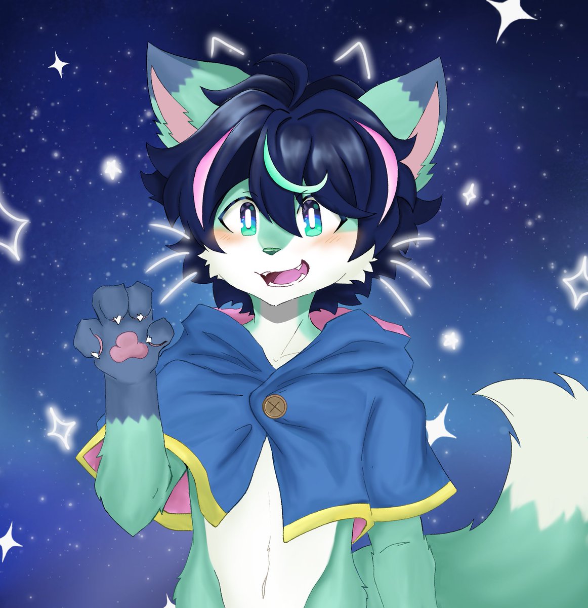 Aoi_JiroBlueFox's tweet photo. お誕生日おめでとう、poyapoya！遅くなっちゃったけど、まだ間に合うといいな。>v< 🍰✨
#体育館FA #パステリズム https://t.co/QEgNLWxW5t