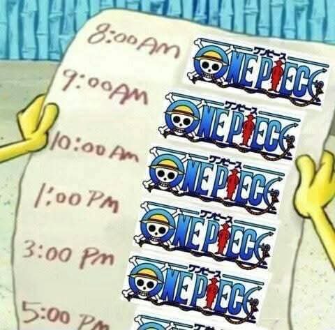 Kunagnes1's tweet photo. My daily routine When I started One Piece https://t.co/kbYSTv138S