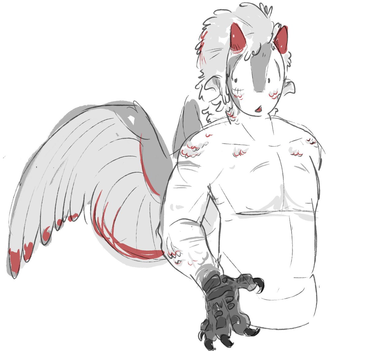Palmelatee's tweet photo. Phighting doodle hi harpy sword https://t.co/xWZIA4otzs
