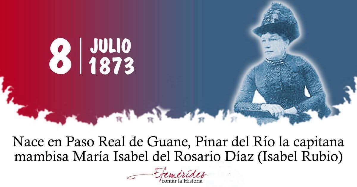 ICIDCA3's tweet photo. HOY EN LA HISTORIA 8/07/1873 Natalicio de Isabel Rubio, mujer de fuego y coraje que desafió prejuicios y balas para entregarse de lleno a la causa independentista. #CubaViveEnSuHistoría #icidca @Cicidca https://t.co/wehc7vzowA