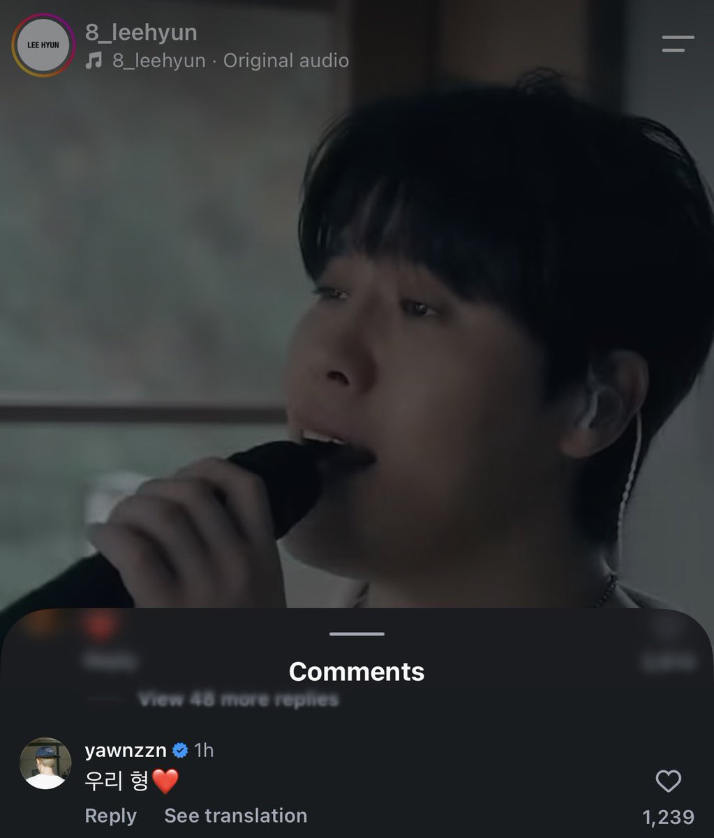 archivezzn's tweet photo. yeonjun commented on lee hyun’s instagram post!

🦊💬 “our hyung❤️” https://t.co/Y6ifGdUDAf