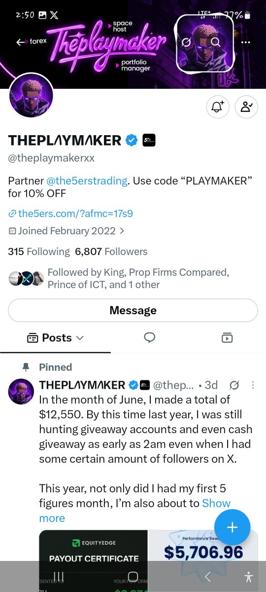 PrinceM155177's tweet photo. @theplaymakerxx @the5erstrading @The5ersFutures @Brinceofcrypto @danfaari @KINGKLC001 @princemeda16 
@stoic_trader21
@nahom

All Tasks are Done ✅ https://t.co/Bo60qYTE0n