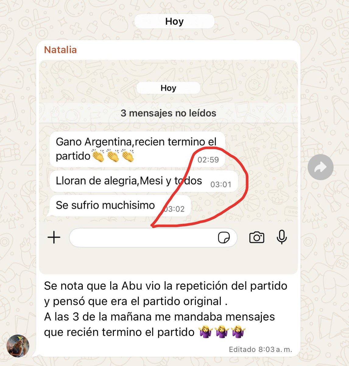 GalataLudovisi's tweet photo. Ayer mi abuela (que tiene demencia senil) vio el partido al mediodía con mi mamá, después se lo olvidó y lo volvió a ver en la repetición de la madrugada. https://t.co/xPXq2mjidC