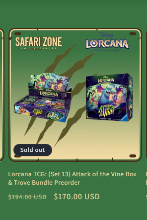 SafariZoneHQ's tweet photo. Good Morning Lorcana Fans! As we have gotten a decent amount of emails asking IF we are gonna refund our preorders to sell higher like others... let me answer that. 

A Preorder with SZC is a PROMISE you will get what you paid for. I have NEVER refunded to sell higher... 

XOXO https://t.co/dqPSOyfDw7