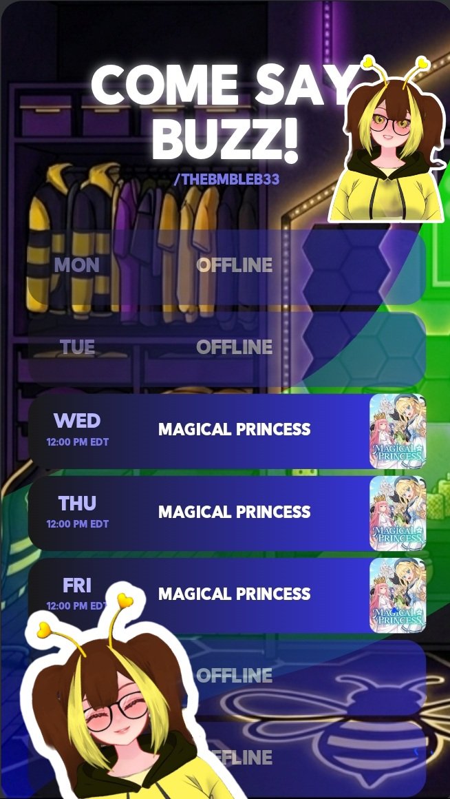 thebmbleb33's tweet photo. 🔴LIVE AT NOON EDT🔴 Come join thebmbleb33 as she raises a little Magical Princess!! It'd emmean alot if you'd lurk or say hi ❤️ v close to affiliate #vtuber #magicalprincess #twitchstream https://t.co/LFvUWEh4h6