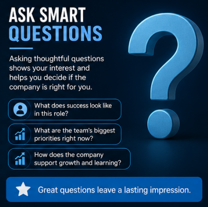 AlecNightfall's tweet photo. Remember—an interview is a two-way conversation.

Asking thoughtful questions shows curiosity, confidence, and genuine interest in the role.
A few great questions can leave a lasting impression.

https://t.co/EKBvW4aeoB

#CareerAdvice #InterviewTips #ProfessionalGrowth #JobSearch https://t.co/ipGfOgXMGF