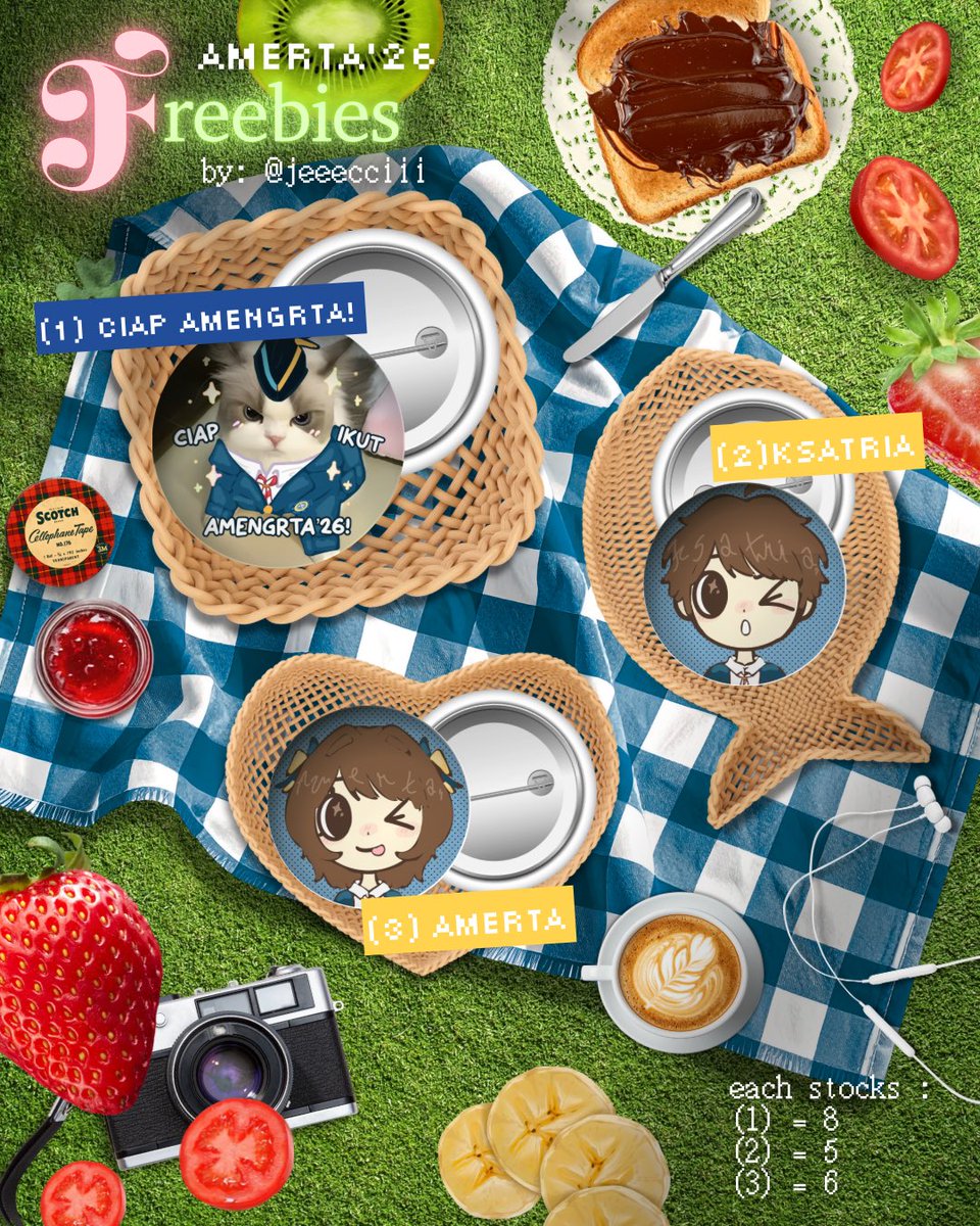 jeeecciii's tweet photo. hello selamat mlm semuany #amerta26 #unair aku open trade for my freebies (only choose 1 pin) bebas kalian mau kasih pin/ganci/stickers dll. especially for stickers or stickerpack omgg i will love themmm smmmm. btww yg mw trade ayo #moots sama akuu!!!! https://t.co/LlVaz5RWDQ