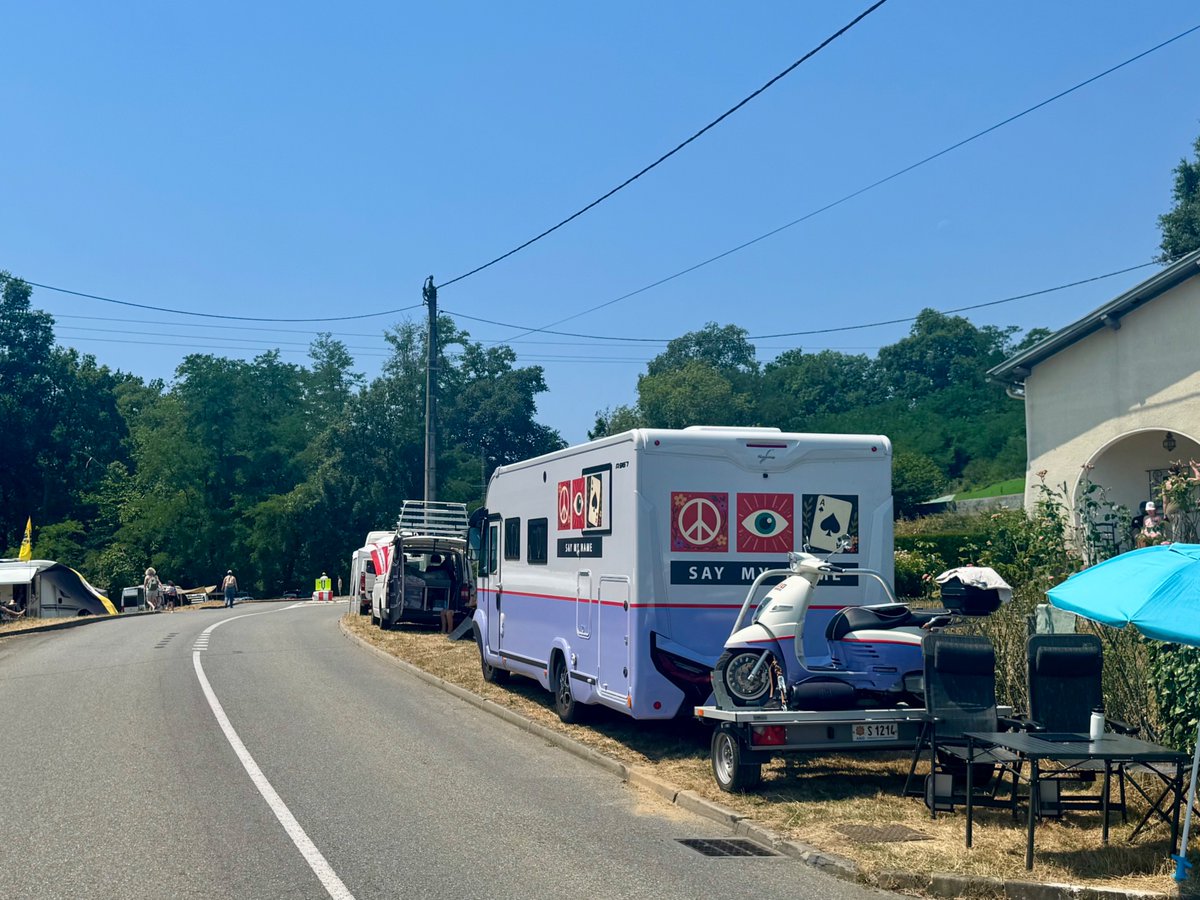 ProCyclingStats's tweet photo. The #PCSonTour campervan is parked at 25.9 km from the finish a halfway the Côte de Baleix

Follow stage 5 #TDF2026 on PCS LIVE STATS #WhereElse 

https://t.co/wDVbr3vmaq

 #SayMyName https://t.co/2Mf5SAGsId