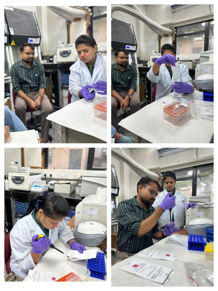 IcmrNichr's tweet photo. Day 1 of a two-day Hands-on Workshop on DBS-based Molecular Diagnostics for Leukemia is underway at @IcmrNichr. Led by @draroonimamisra, Scientist E the training promotes accessible high-throughput leukemia diagnostics through DBS technology

#DBS #Leukemia #MolecularDiagnostics https://t.co/FLjOS6L0fa
