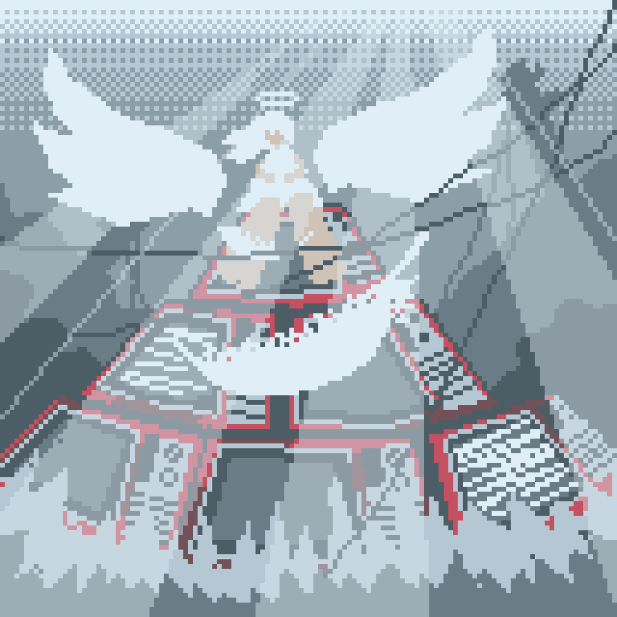天との遭遇 #ドット絵 #pixelart