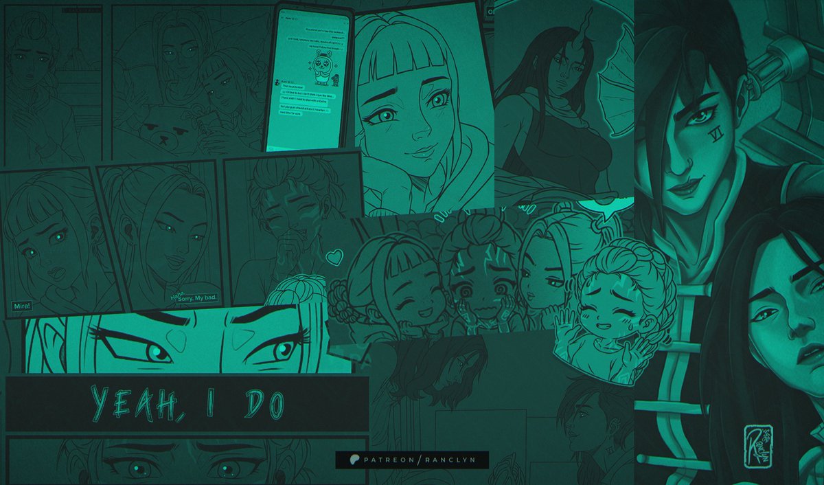 ranclyn_'s tweet photo. hi, still alive 💚

I know I've been gone for a while. I had to take some time away because I was going through a difficult time emotionally, but after some time, I slowly found my way back to drawing.

During these past months, I've been quietly working on completed the final chapter of KPDH Comic “Resonance” and more progress on my CaitVi × Anime Universe Crossovers. 13 WIPS in total!

It feels really good to finally start posting again.

Here's a small preview of what I've been working on, the complete content is available on link in bio 💚