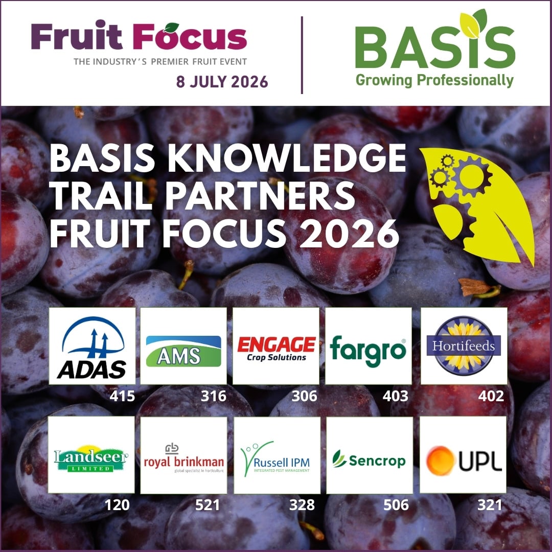 BASISRegLtd's tweet photo. Harry Henderson is on the BASIS stand at @FruitFocus today. Come and collect your Knowledge Trail card, register your CPD points, and find out more about BASIS membership and training career pathways. https://t.co/p6uikXN1F0
