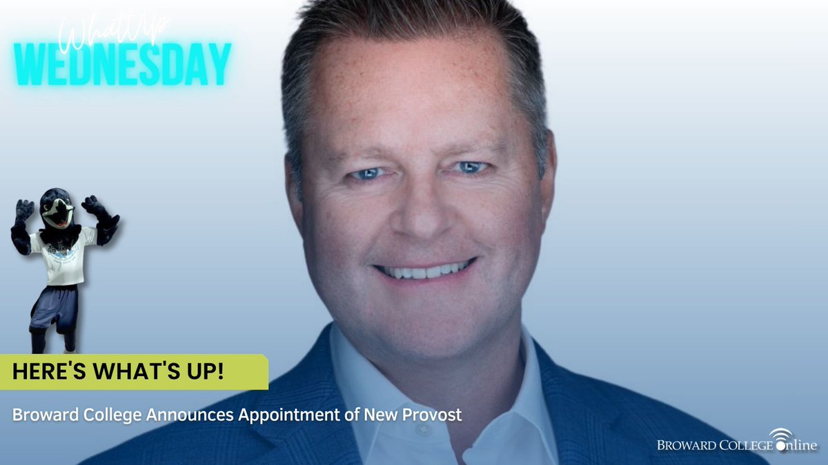 mybconline's tweet photo. Broward College Announces Appointment of New Provost
Read the article: https://t.co/x8nCMFK6at
#bcproud #sammyseahawk #whatup #wednesday #browardcollege #browardcollegeonline #ican https://t.co/5lATF5AUJR
