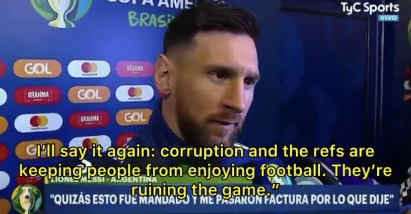 RMD1CF's tweet photo. @uaivito They changed everything for him and didn’t win copa and wc 
And in 2019 after this interview 
They had to do much more for him 😂😂
Or he will stop representing Argentina again lol https://t.co/ioasOzmWIq