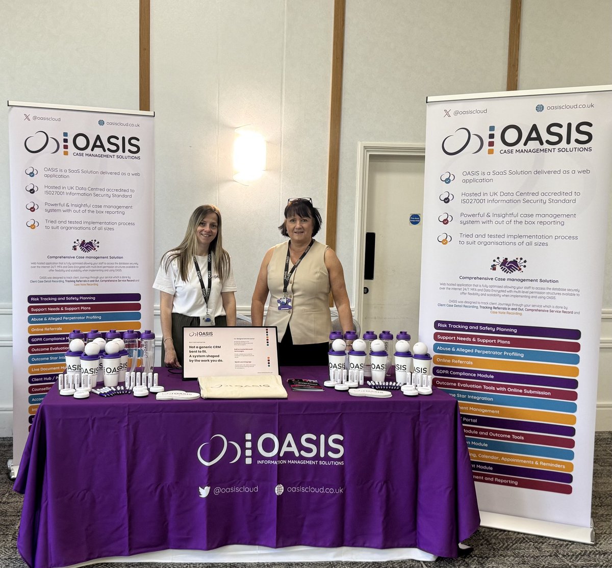 oasiscloud's tweet photo. We are at Womens Aid's National Conference 2026! 🤩
If you're there too, pop by our OASIS stall and say hello! 👋 ☁️
#OASIS #CaseManagementSoftware #CharityCRM #WomensAid #VAWG #DomesticAbuse #DataforGood #CharityTech #WomensAid #WomensAidNationalConference https://t.co/oC1wqPrLva