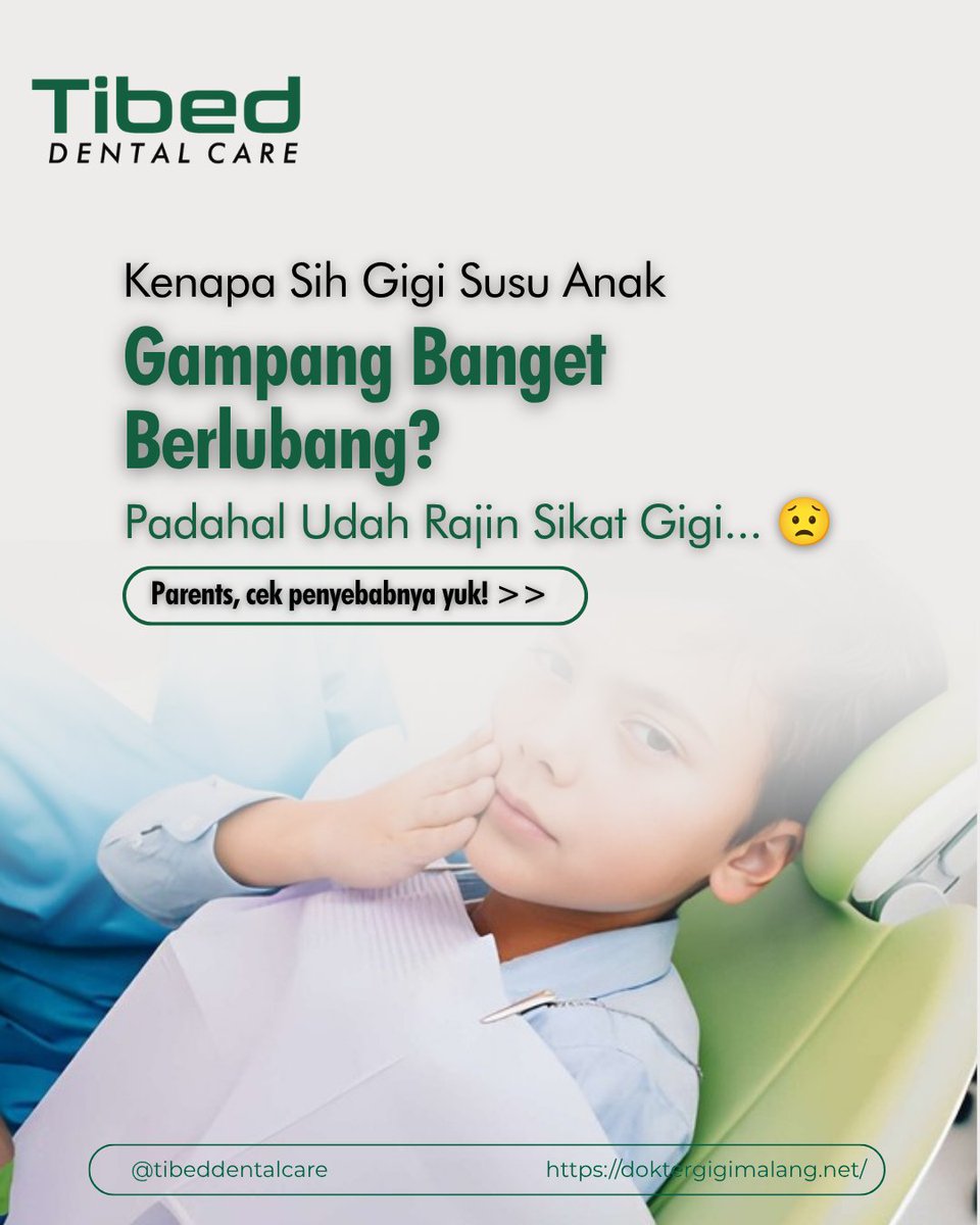 CareTibed's tweet photo. Bismillah...
"Udah disuruh sikat gigi tiap malam, kok giginya tetap bolong dan hitam ya, Dok?" 🤔
Pasti banyak nih Parents yang sering ngeluh begini. Rasanya sudah protektif banget soal urusan sikat gigi anak, tapi kok drama gigi berlubang tetap aja datang.
#doktergigimalang https://t.co/pcbshDhiwd