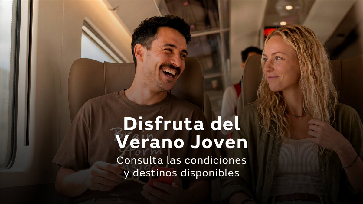 iryo_eu's tweet photo. Si tienes entre 18 y 30 años, Verano Joven puede ser tu oportunidad para moverte este verano en alta velocidad.
Consulta condiciones, registro y destinos disponibles aquí: https://t.co/atxTI6K40F
#iryo #somosiryo https://t.co/1nktBFNIT1