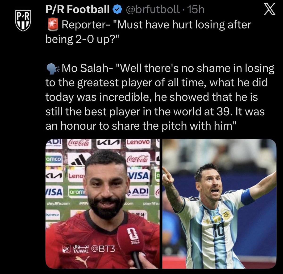 maras_cr's tweet photo. @AlertaNews24 El tecnico es mal perdedor y poco profesional. Que aprenda de sus jugadores! Argentina dio vuelta y remontó un partido en el que fue siempre superior. El gol estuvo bien anulado porque parte de una jugada de falta. Tenemos al mejorndel mundo y demostró lo que puede hacer ! https://t.co/VrgALqdedP