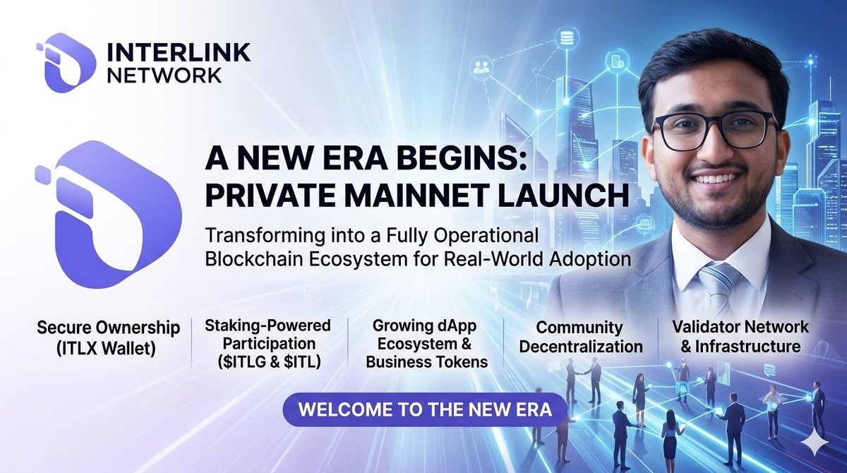 KumarShanu1019's tweet photo. InterLink's Private Mainnet is where vision meets real-world utility. Every builder, business, and transaction strengthens a blockchain designed for people—not speculation. The future is built through adoption, innovation, and community. 🌍🚀
#InterLink #ITLG #ITL
@kv_interlink https://t.co/N29FRtadrR