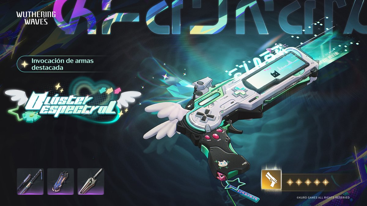 WW_ES_Official's tweet photo. [Versión 3.5 Invocación de Resonadores/armas destacada - Fase I]

Las Invocaciones de Resonadores destacadas [Voces de plumaje añilado], [Cuando las nieves se funden] y [Espectro indefinido], junto con las Invocaciones de armas destacadas [Juramento añil], [Espinazo de luz cenital] y [Bláster espectral], estarán disponibles pronto.
✦Duración del evento: Desde el lanzamiento de la versión 3.5 - 30/07/2026 09:59 (hora del servidor)
✦Para más información, visita: https://t.co/8mt4Ojhio0

#WutheringWaves #WutheringWavesES