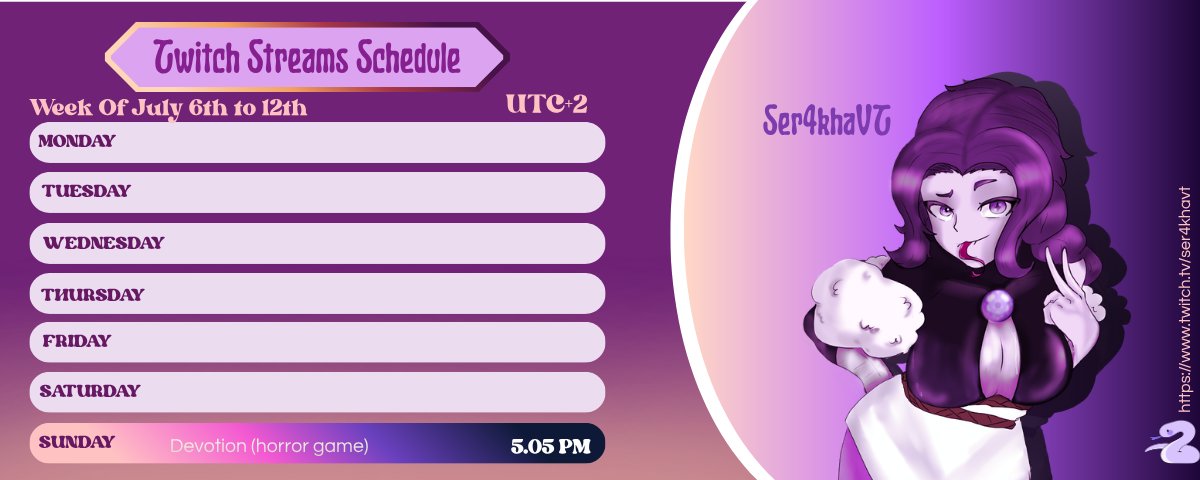 Ser4khaVT's tweet photo. #vtuber #ENVtubers #twitchgamer #twitchstreamer #twitch #streamschedule https://t.co/GvQHgHniZZ