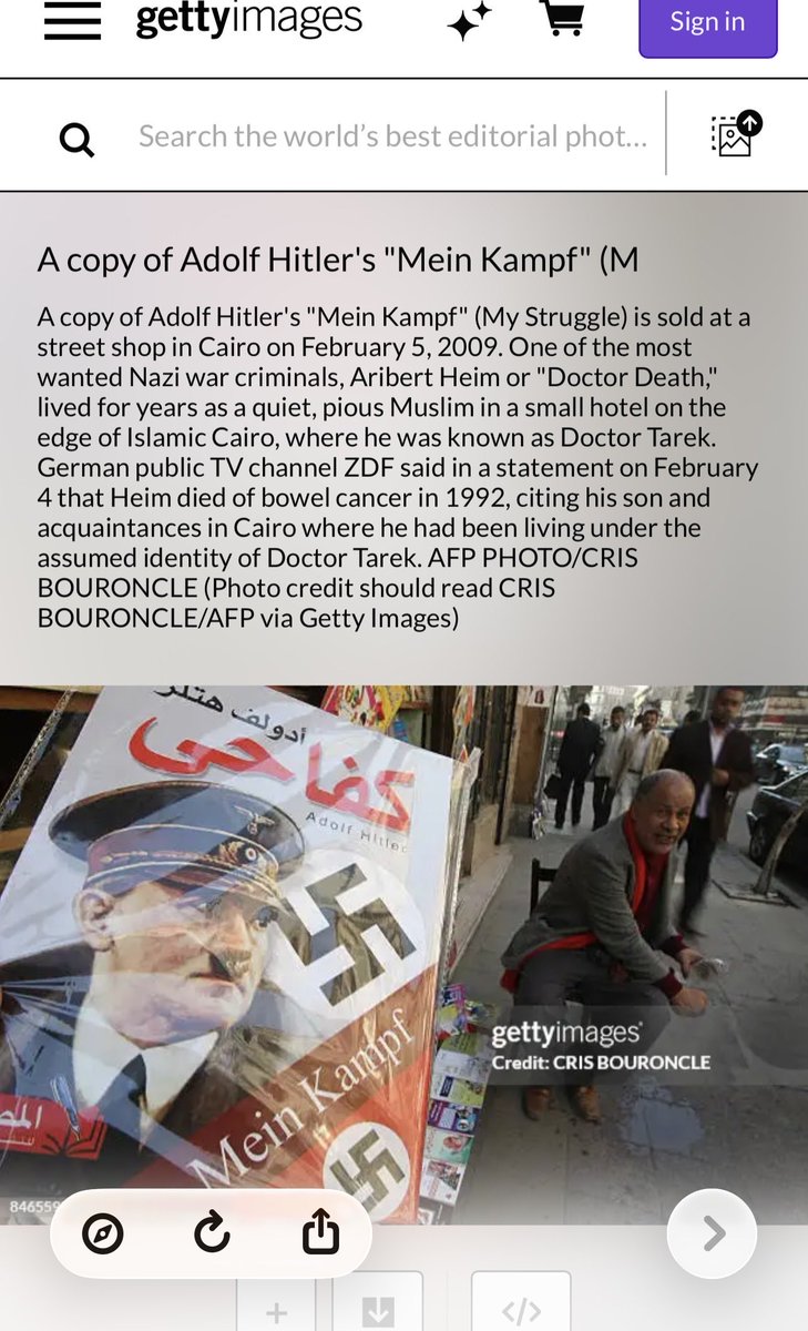 realtaler's tweet photo. @Georg_Pazderski Guess what the most widely available and widely sold political book in Egypt is. 
That’s right: Mein Kampf 
by Adolf Hitler. 
No wonder they behave 
the way they do.  
+ spacial bonus 
Farouq's Hitler store in Cairo https://t.co/8jEloztwOW