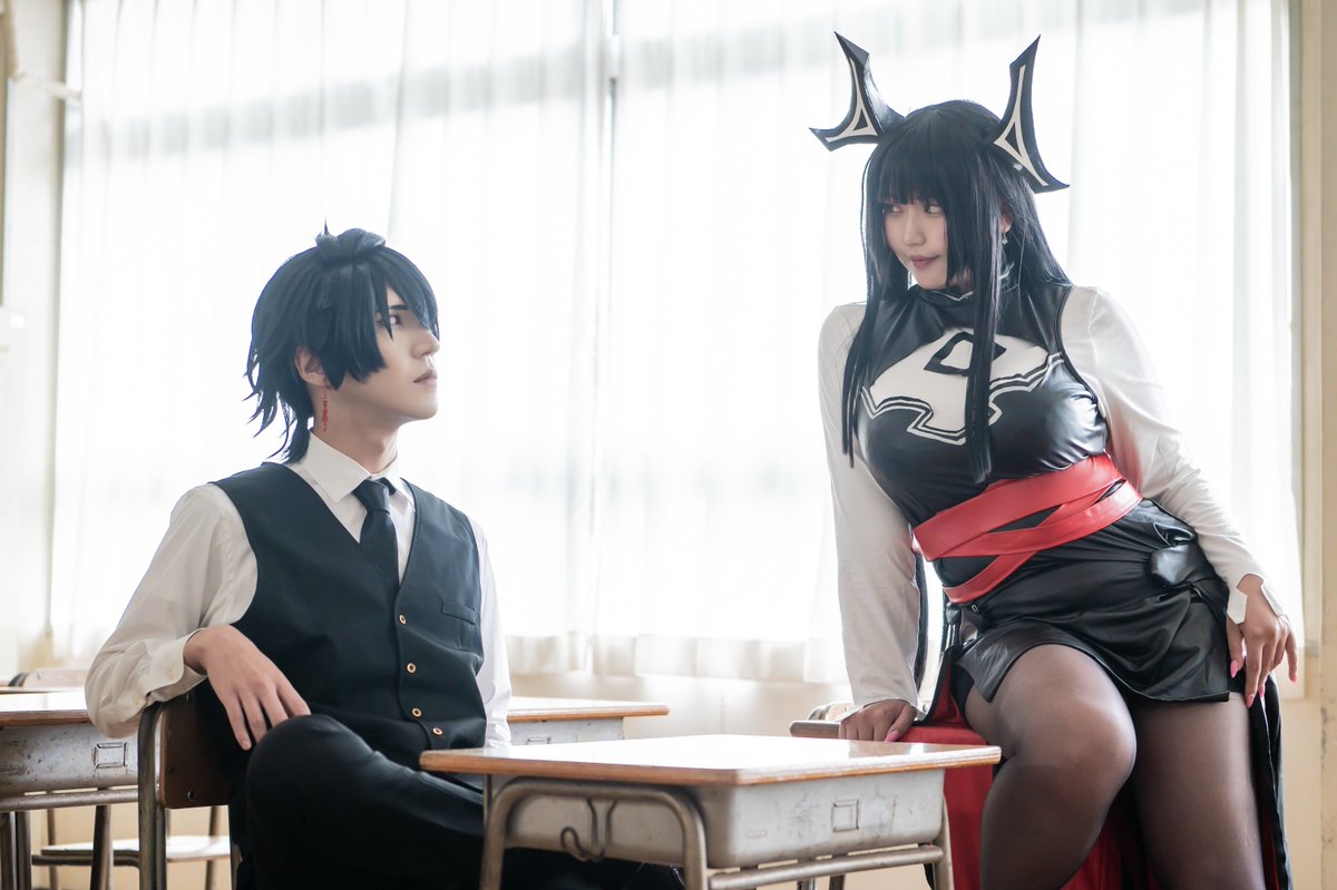 anpan_dorayaki's tweet photo. 【Cosplay/コスプレ】

鵺の陰陽師
-2人の幻妖-

狂骨<@arabito013 さん
鵺<@anpan_dorayaki 
Photo<@guy_ferd さん
#マーベラス鵺併せ https://t.co/VeBUwCTOxy
