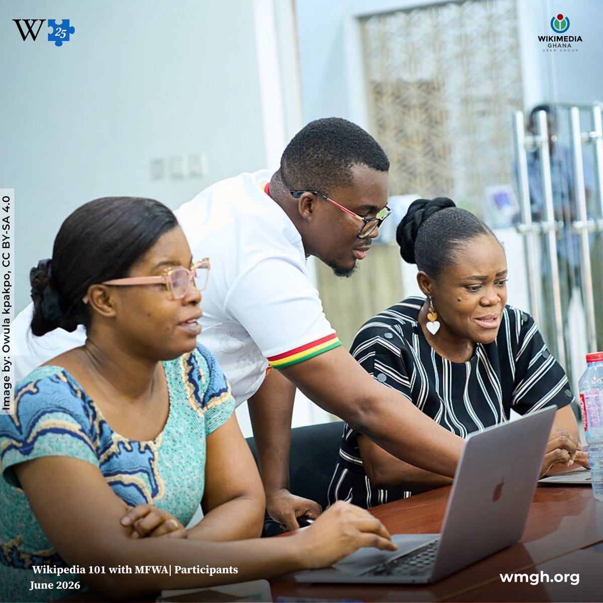 WikimediaGH's tweet photo. Under our Knowledge Equity Fund Connected Grant, we hosted a follow-up English Wikipedia 101 workshop with our grant partner, Media Foundation for West Africa (MFWA).

We will continue to support MFWA to build the skills to bring their work on to Wikimedia projects. https://t.co/zq0qUUhMjE