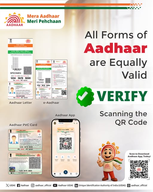 UIDAIBengaluru's tweet photo. #OfflineVerification #VerifyAadhaar #AllformofAadhaar #AadhaarApp (2/2) https://t.co/TbyGfUWvrU