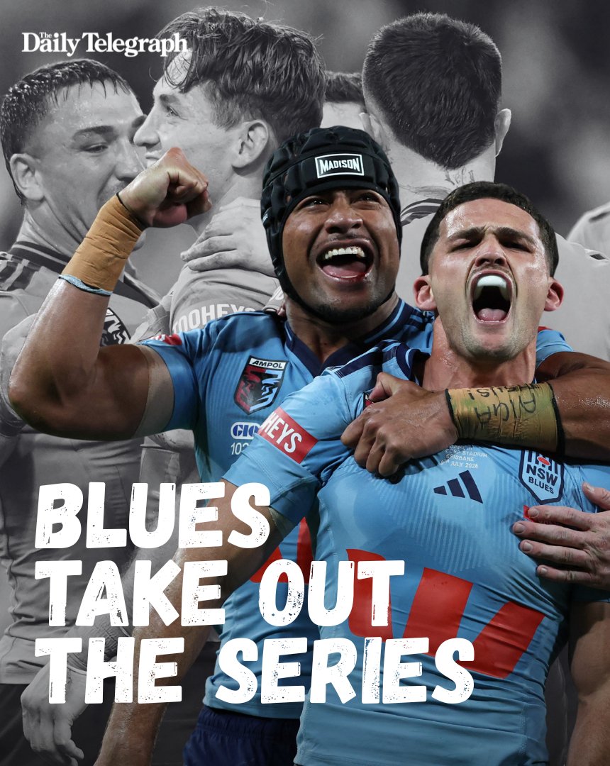 dailytelegraph's tweet photo. #BREAKING: The #NSWBlues have left the #QLDMaroons stunned, taking out the 2026 State of Origin series with a 30-12 victory at Suncorp Stadium!
ALL THE DETAILS: https://t.co/MXa03FvJPx https://t.co/9wxZdqgyRB
