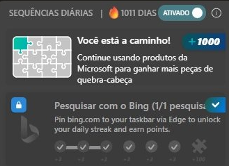 rewardsbrasil's tweet photo. Diversas pessoas receberam a atividade do Bing modificada!

1º Vá nos 3 pontinhos ao lado do icone de login da página, 2º Depois em Mais ferramentas e depois em Fixar na barra de tarefas.

3º Será adicionado uma lupa, clicando nela abrirá o EDGE direto no Bing. https://t.co/jENIrxcQvx
