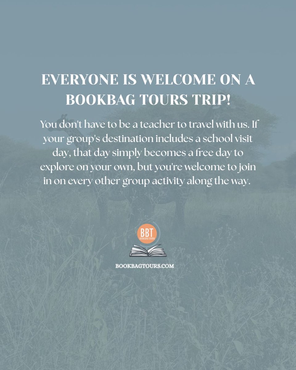 BookbagTours's tweet photo. Come one, come all!🥳 Travel with us! Educator, Admin, Librarian, Spouses, Friends… all are welcome! See all of our destinations at https://t.co/Qm4XFoEL8h 🌎

#traveleducator #teachertravel #travelinged #tripsabroad https://t.co/gAuiNAmaUI
