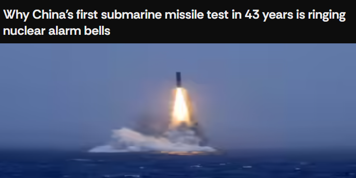 DavidTh29's tweet photo. China has described its recent submarine-launched ballistic missile (SLBM) test as  "routine" exercise. But strategic signaling is embedded in what governments call routine. This launch deserves to be viewed in context of Beijing's broader military trajectory, not in isolation. https://t.co/SNSLWqcCMQ