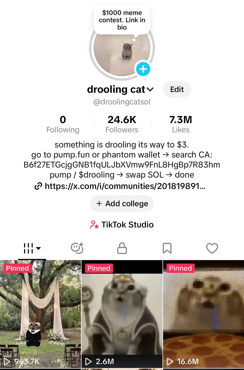 Clutch_Tradez's tweet photo. Follow drooling cat on TikTok.

https://t.co/3RE3qJiW2u https://t.co/YmF3AXfkxj