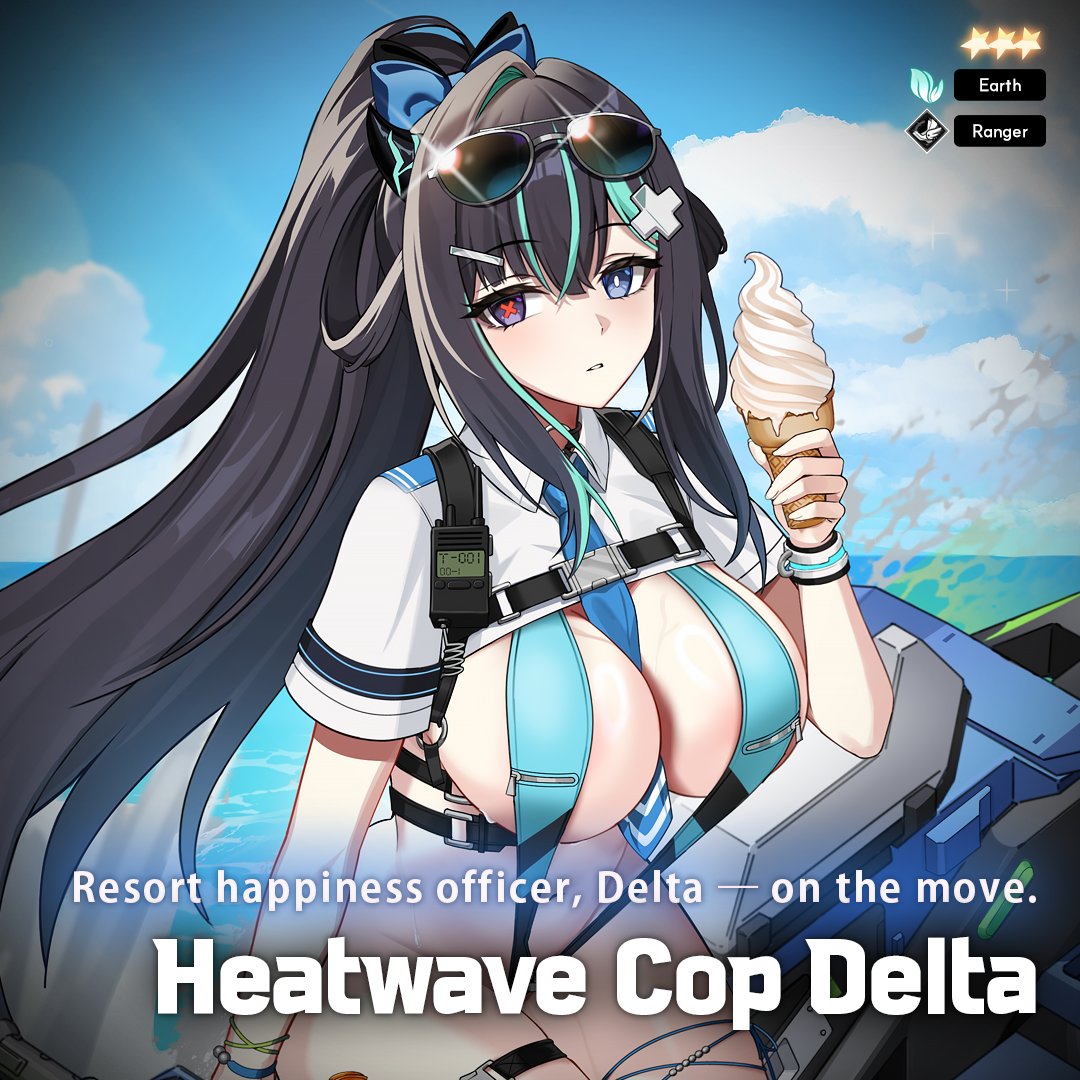 outerplane's tweet photo. 📣 New hero, 「Heatwave Cop Delta (VA. #Risa_Mei)」!

The new hero, 「Heatwave Cop Delta」 will be available after next week’s scheduled maintenance.

Hit ♥ if you’re hyped for the new hero!

📲 Download OUTERPLANE
https://t.co/nhSuCfHdDn

#OUTERPLANE #Heatwave_Cop_Delta #Delta https://t.co/lAih5fM17D