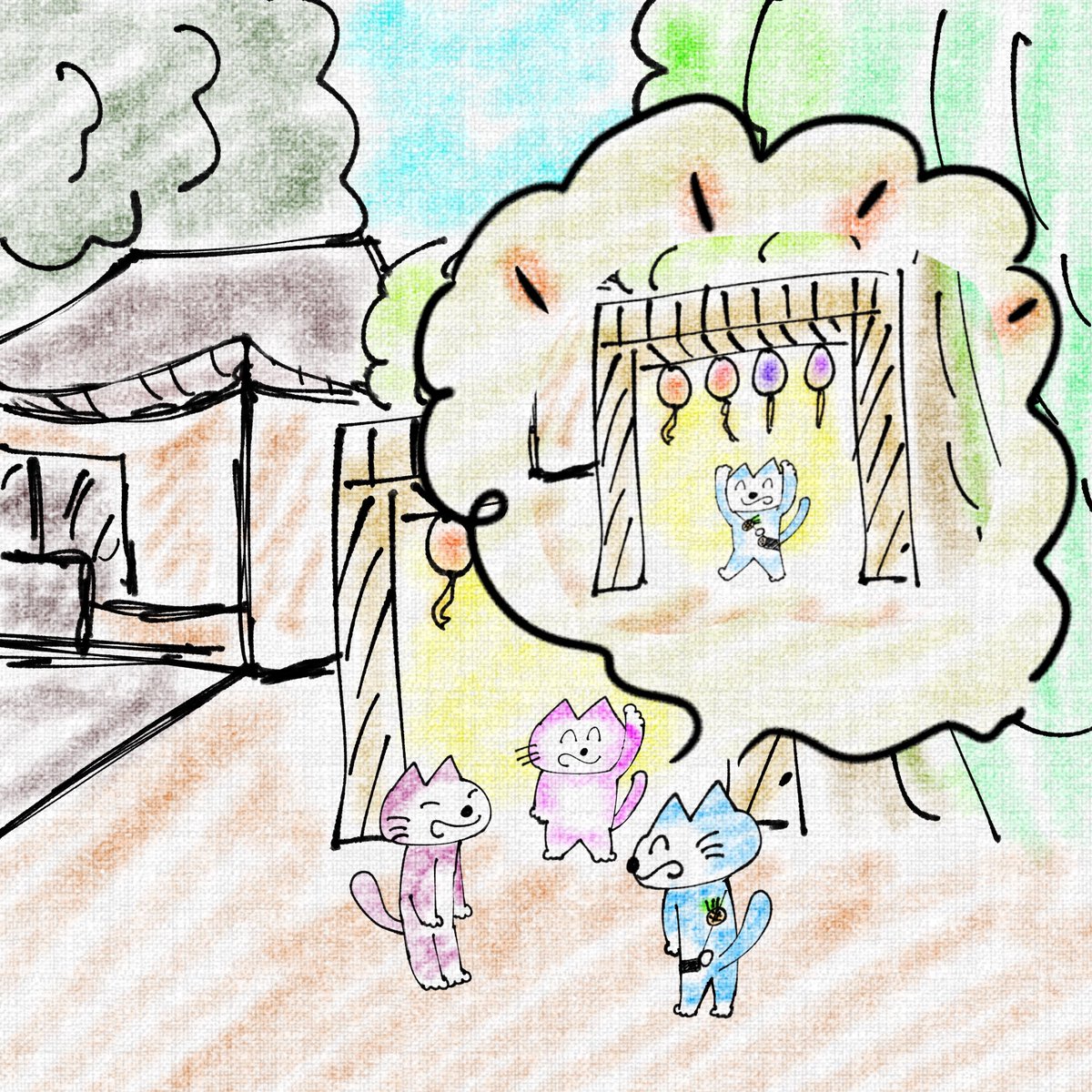 star_pody's tweet photo. 猫『31-氷川神社へいく(557話)』☘️

04/22(火)分
#模写 #練習 #絵描きさんと繋がりたい https://t.co/OfBFSPf7P3