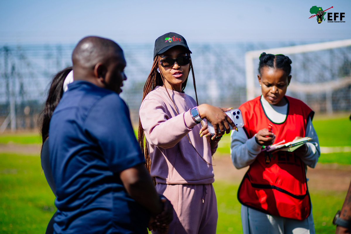 EFFSouthAfrica's tweet photo. ♦️In Pictures♦️

The EFF leadership, led by Secretary-General @DlaminiMarshall, together with service providers, and members of the media conducted a site inspection at Thohoyandou Stadium ahead of the EFF’s 13th Anniversary and Manifesto Launch, which will take place on 25 July 2026.

All roads lead to Thohoyandou Stadium for the festival of the poor.

#EFFTurns13
