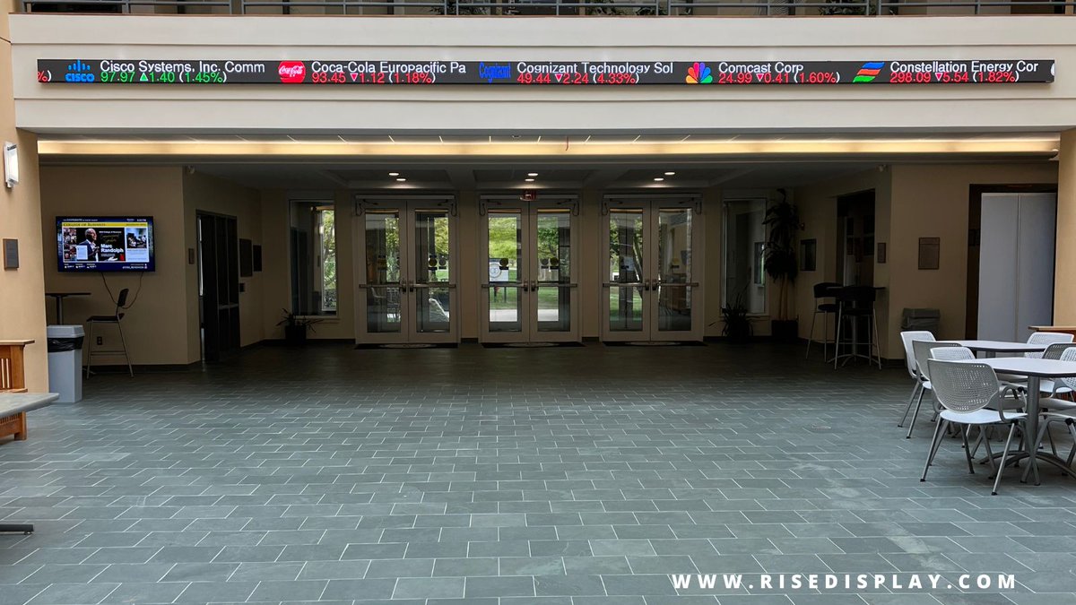 risedisplay's tweet photo. University of Rhode Island 48 Pixel 32ft Finance Ticker.
@universityofri
#riseticker
See more ticker install photos at https://t.co/QEyMGNHbAh https://t.co/yAXmB096Ad