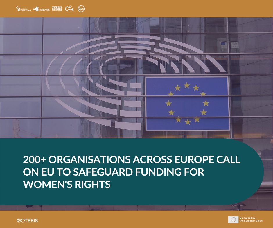 ENoMW's tweet photo. According to the research carried out in 15 EU states under #MOTERIS project, #WomensRights are disappearing from the #EUBudget priorities.

Women's rights and #Equality between women and men are legal obligations under #EULaw, and they must be secured in the next MFF, 2028-2034. https://t.co/8McGUfVq0W