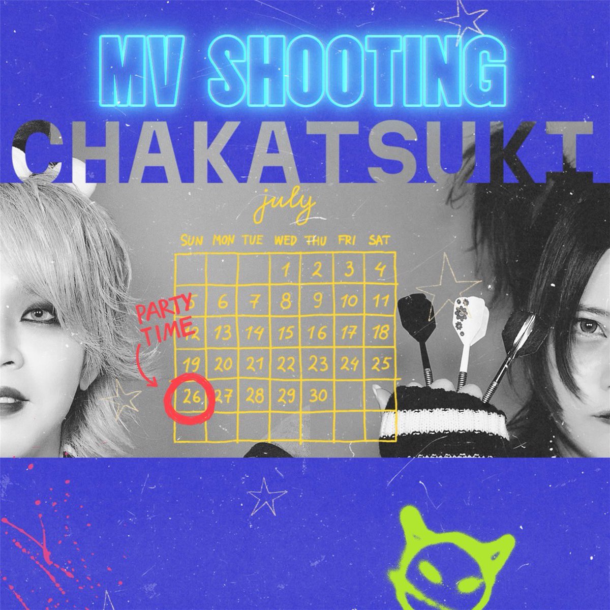 chakatsuki_jp's tweet photo. ＼🎯CHAKATSUKI始動🐎／

vo.HARUKI、Gt.TONYからなる
はちゃめちゃユニット！？
ついに結成&amp;始動！！
これからの活躍に乞うご期待🌟

まずは7/26に行われる
MV撮影&amp;BBQにて出走開始🐎！！

詳���は下記URLへ⬇️
https://t.co/DWXciN2aDN https://t.co/eQQBPAKSVY
